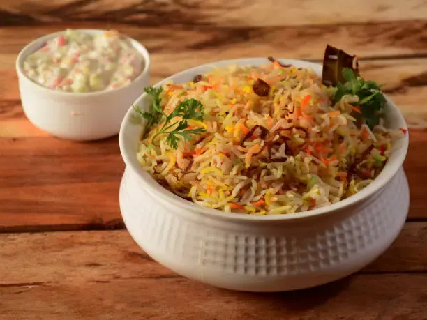 Veg dum biryani from Kalpa