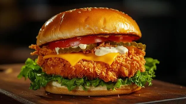 Crunchy burger from Hangout 'De cafe