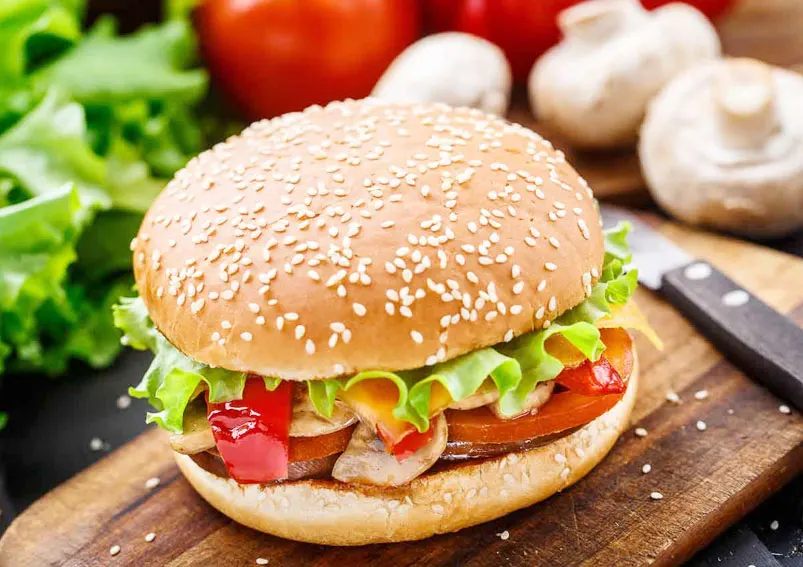 Veg Burger from M & D Cafe